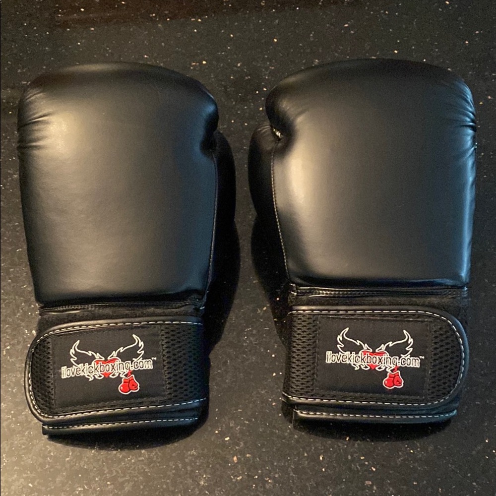 Black Boxing Gloves by Love Kickboxing  -women’s Large